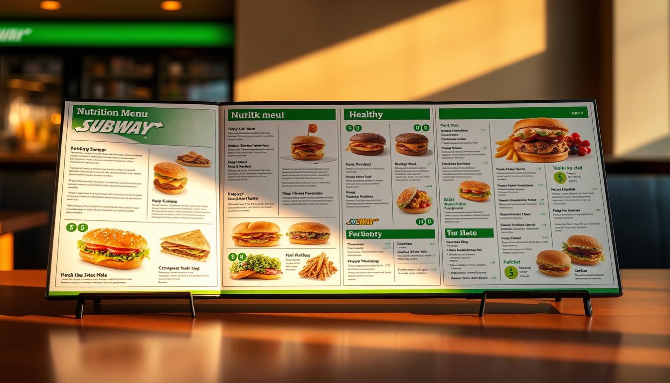 subway nutrition menu