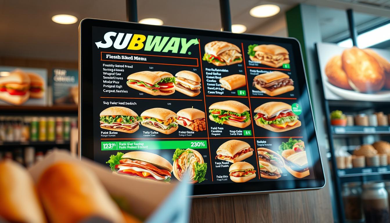 subway sandwich menu